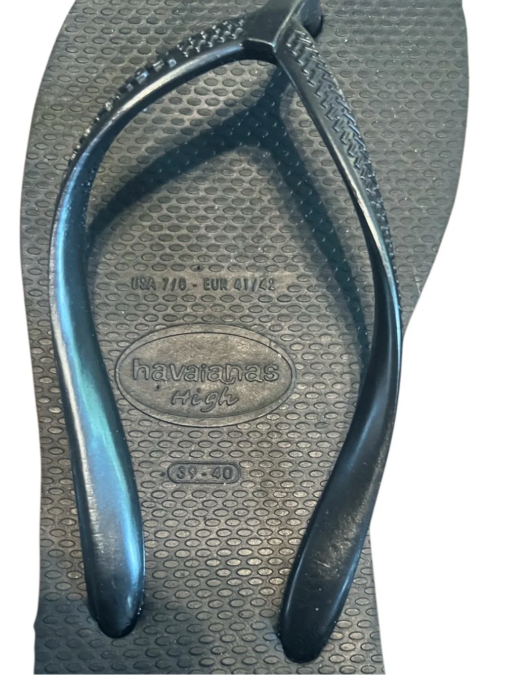 Havaianas Mens Black Flip Flops Size 7/8 (39-40)